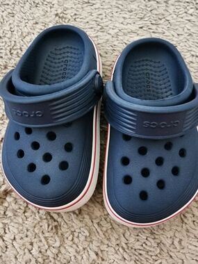 Navy Kids Crocs